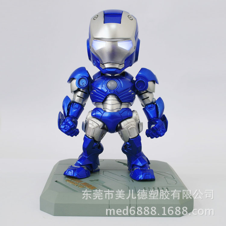 电影手办蓝色,Q版眼部亮光,钢铁侠3,IRONMAN3,来图/来样定制