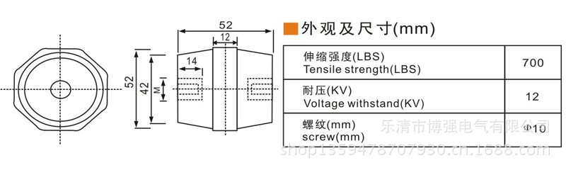 SM7120X52绝缘子参数