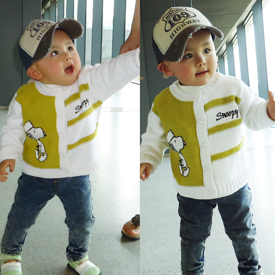 外贸童装男童女童儿童<em>纯棉开衫毛衣</em>长袖外套2