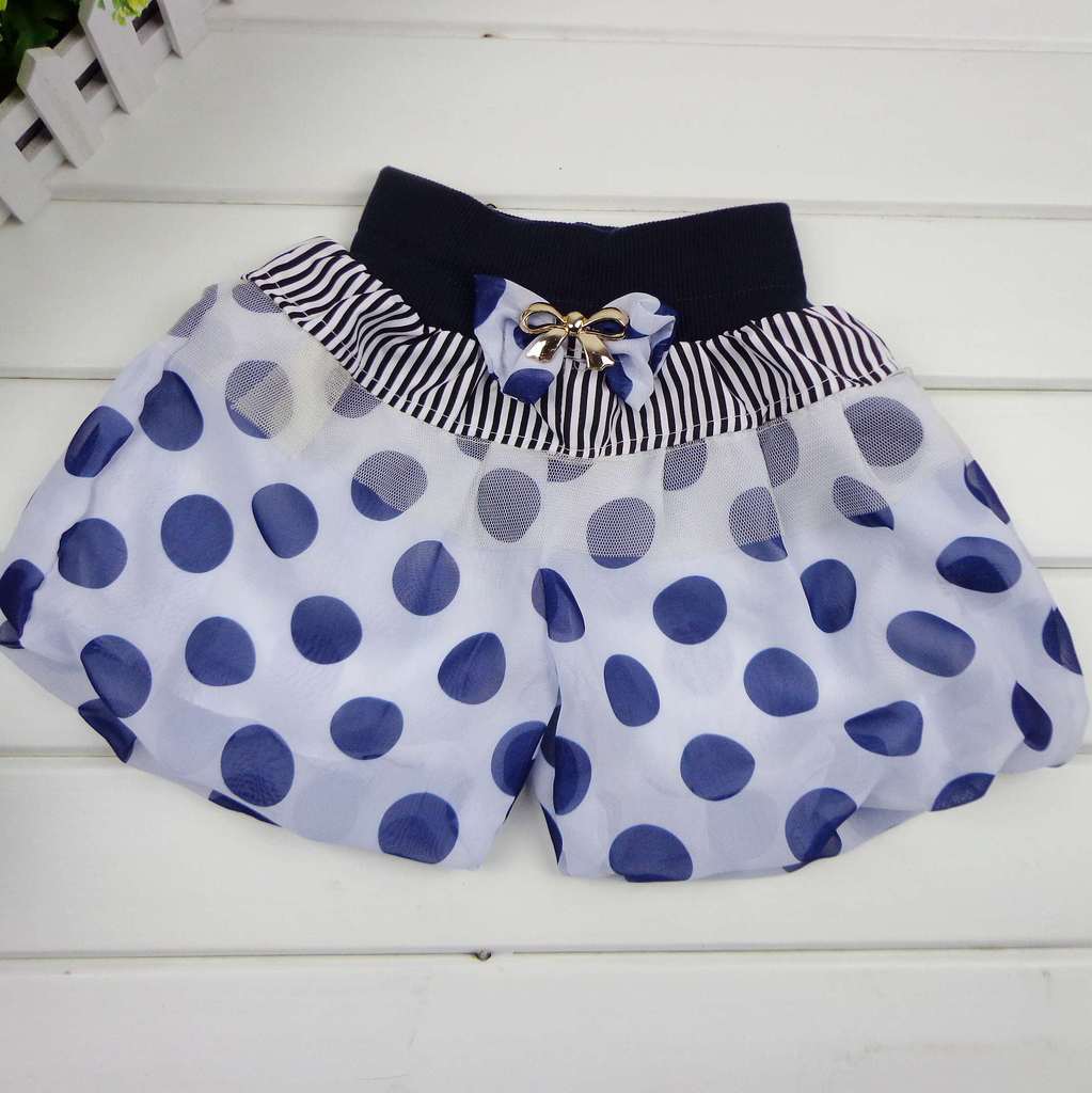 中小女童休闲雪纺 时尚<em>短裤</em> <em>儿童</em>三分裙<em>短裤</em> 儿