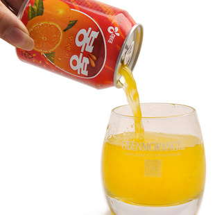 韩国食品 海太桔子果汁238ml 橙汁 清凉消暑饮料 营养丰富果肉