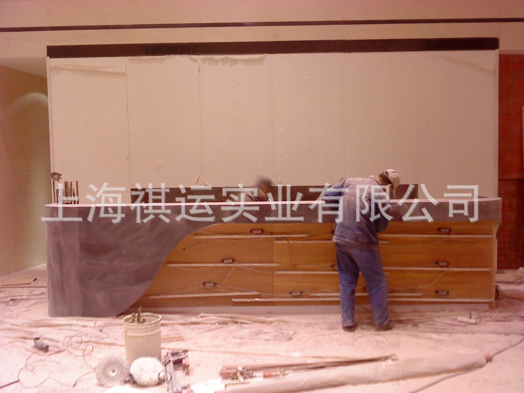 人造石-工程案例:上海吴中路-万象城售楼展厅 