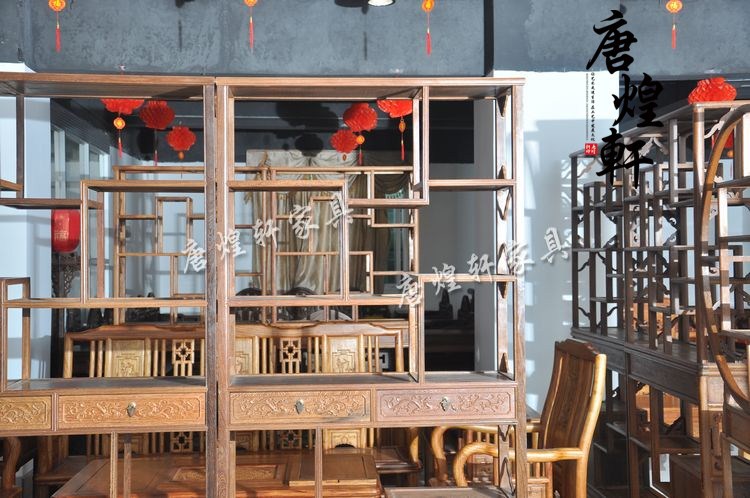 大号老式雕花博古架 (10)