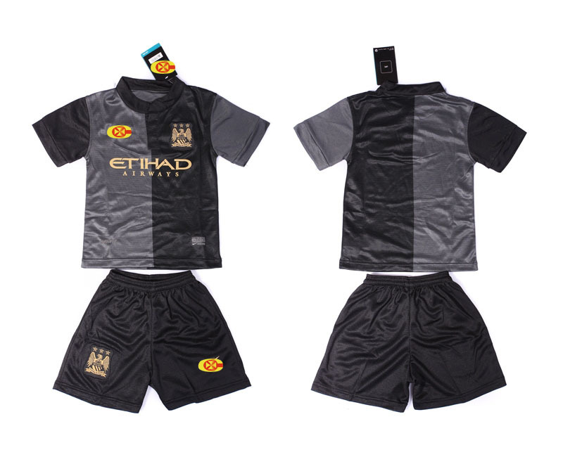 足球、篮球服-2013-14 曼城主客场童装短袖足