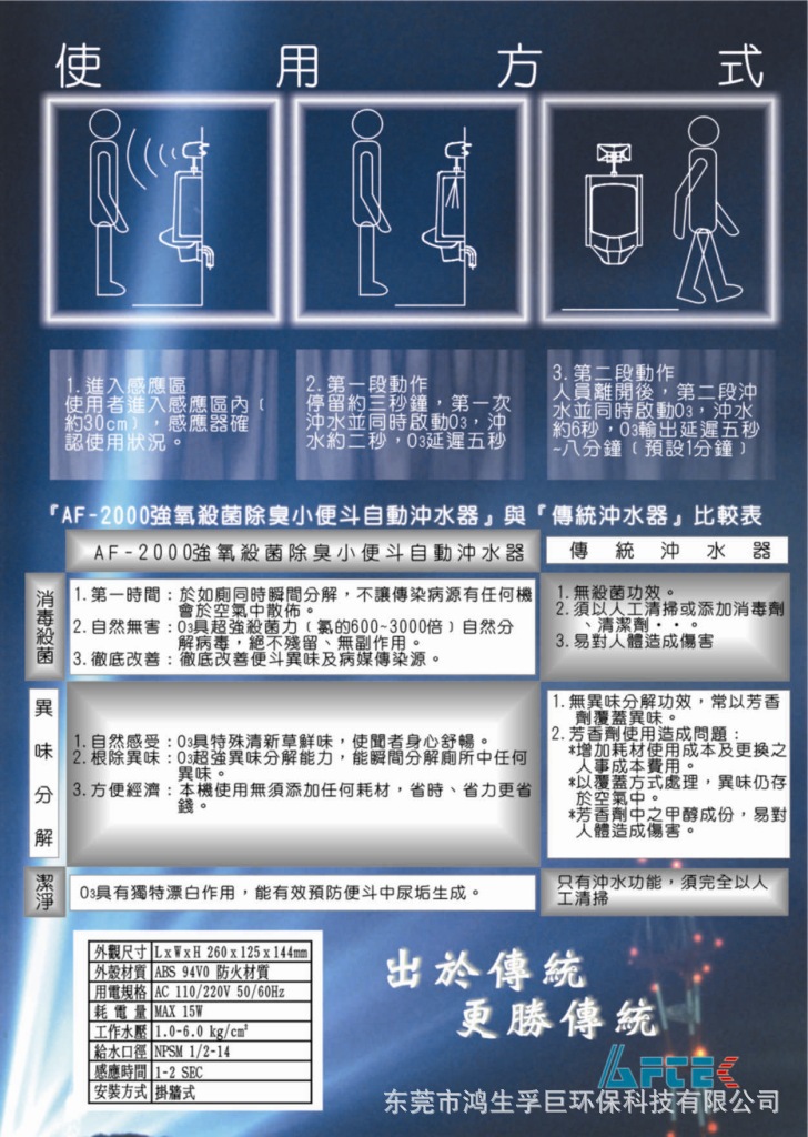 臺灣進囗臭氧產生器孚巨牌臭氧機AF-2000