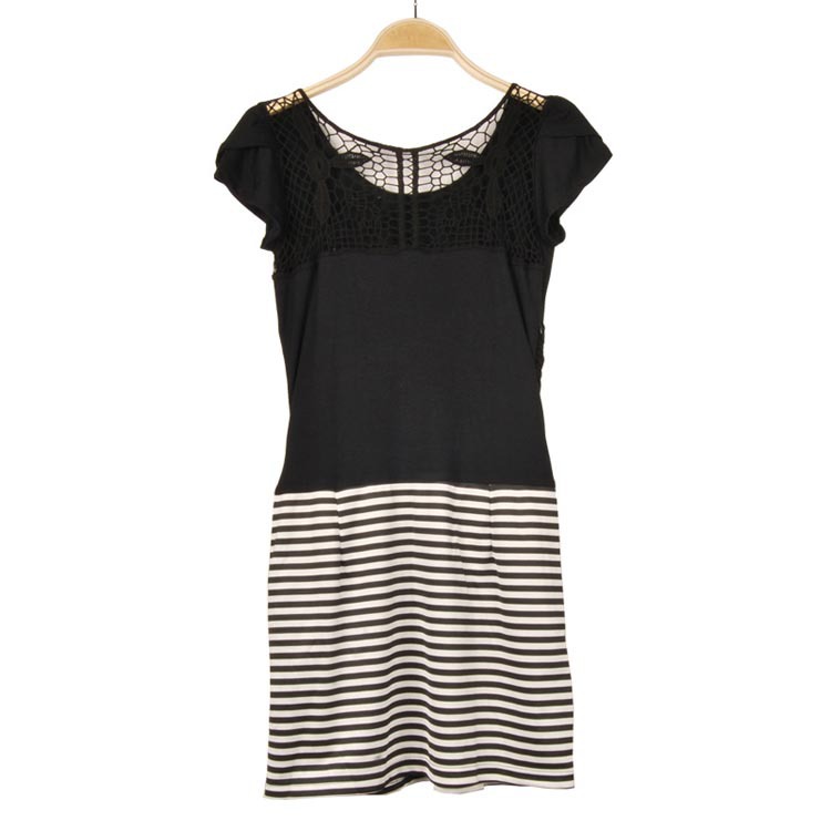 千合伴 CX066－009 黑色 连衣裙 (2)