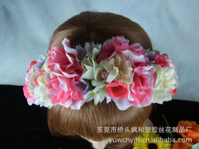 批发采购发饰、头饰-外贸饰品 韩版<em>新娘</em>花 <em>姐妹</em>