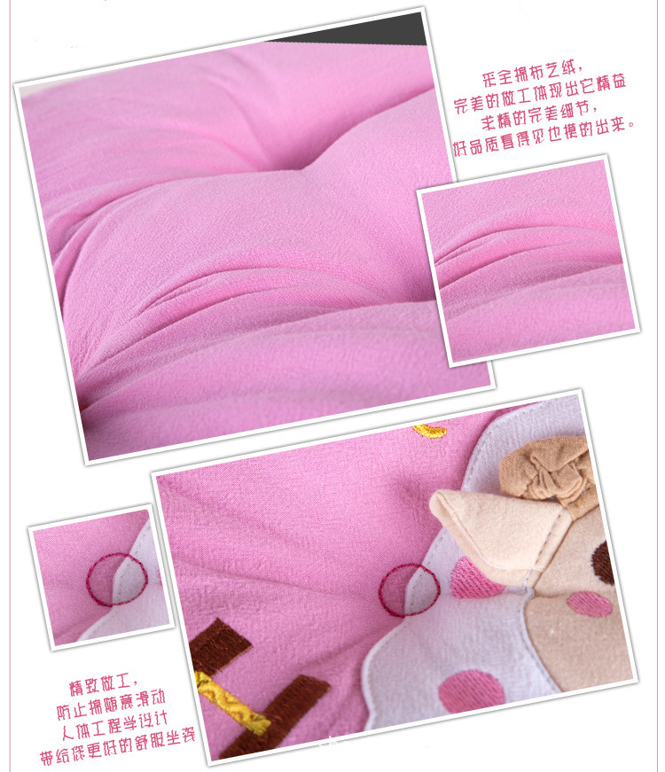 水洗棉贴布绣方坐垫4