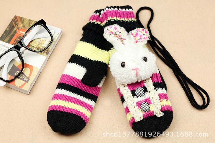 【厂家直销 小魔女[G-7302]田园兔宝针织女款