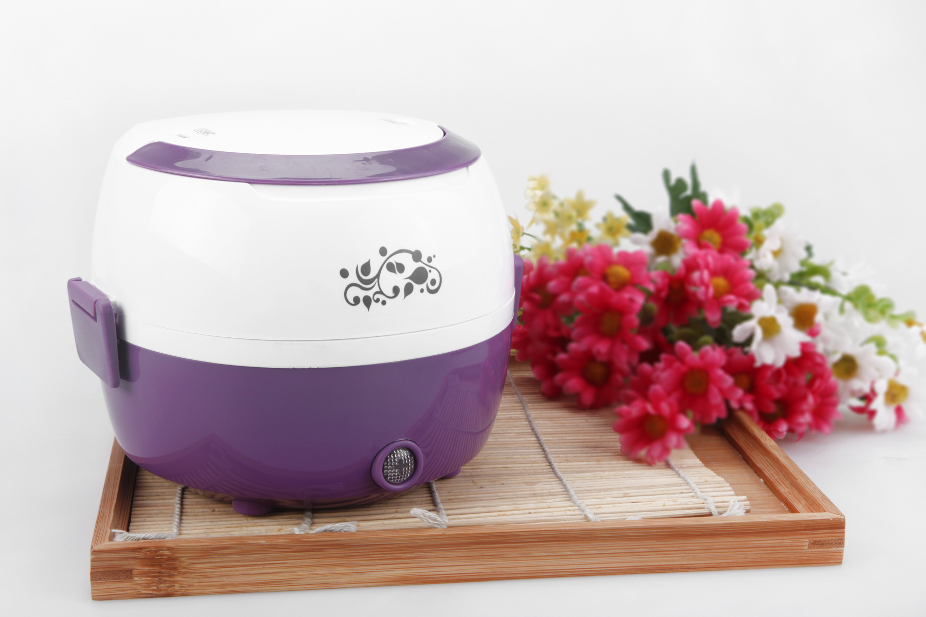 【厂家供应多功能双层蒸煮饭盒电热饭盒 插电