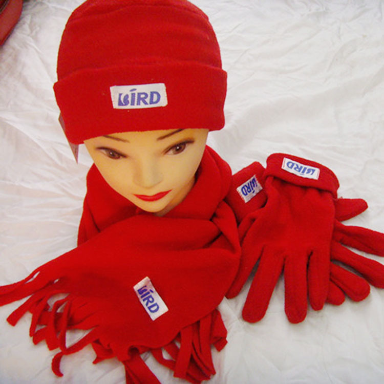 外貿原單 冬季保暖亮麗喜慶女士帽子圍巾三件套 全棉帽子手套批發批發・進口・工廠・代買・代購