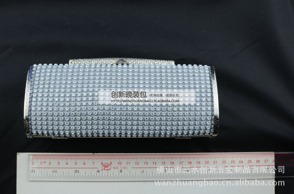 银色网钻晚装包