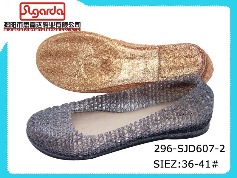 供应pvc闪粉水晶女网鞋 图片