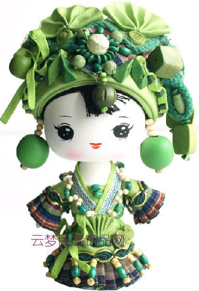 【厂家直销 供应 云南民族娃娃 云南工艺品 手工