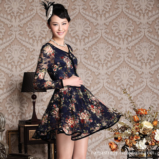 批发采购连衣裙-2013春装新款<em>长裙子</em> 欧美<em>淑女</em>