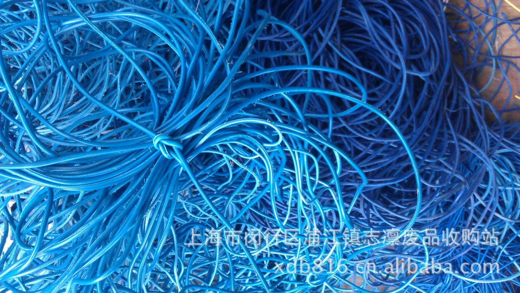 PVC再生料-废塑料 纯色PVC 电线皮 蓝色-PVC