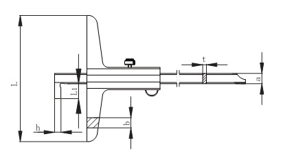 单钩深度游标卡尺