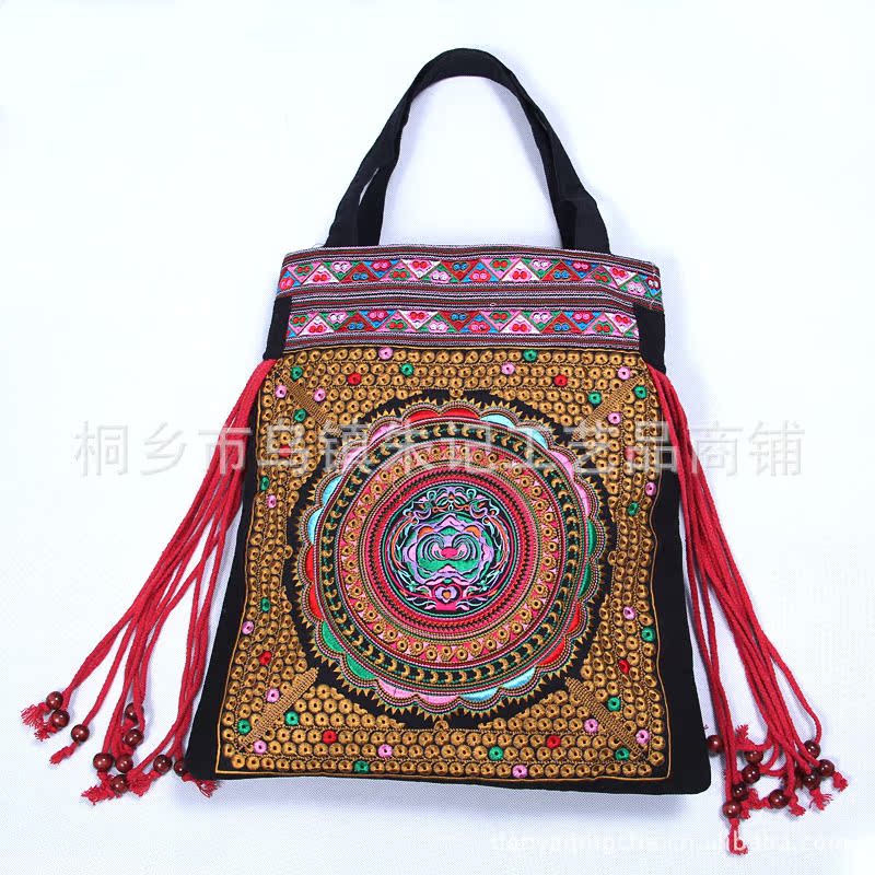 泰國風情刺繡民族風休閑包單肩手提包大容量復古繡花女包工廠,批發,進口,代購