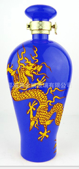 jp0F14+烤花酒瓶   蒙砂酒瓶 骷髅酒瓶包装厂 +5.