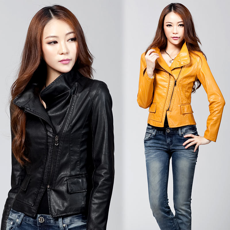 2011秋冬装新款 短装立领pu皮<em>女装</em>外套 <em>皮外套</em>