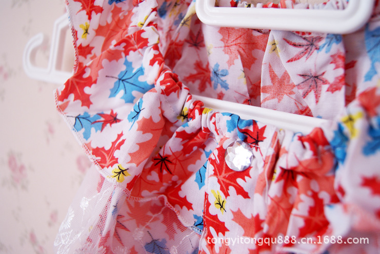 【女童大童绵绸套装 无袖花边领<em>上衣</em> <em>马裤</em> 松紧