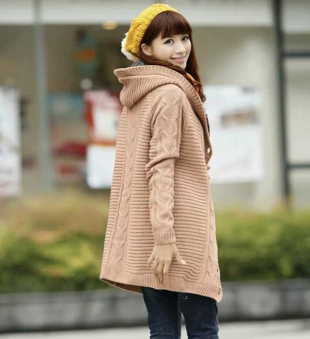 批发采购<em>女式</em>毛衣-2013新款<em>加绒加厚针织开衫</em>