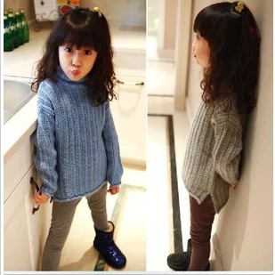 2013 可贴肤马海毛中<em>高领</em>儿童<em>长款毛衣</em>打底外