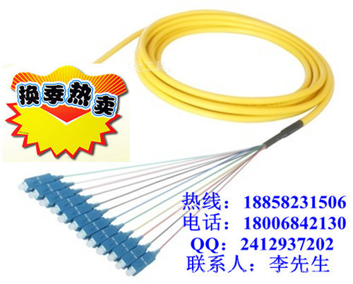 SC束状尾纤 12芯SC束状尾纤 电信光纤尾纤