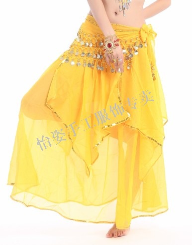 【怡<em>姿</em> <em>肚皮舞服饰</em>专卖 经典雪纺裙 金边四片裙