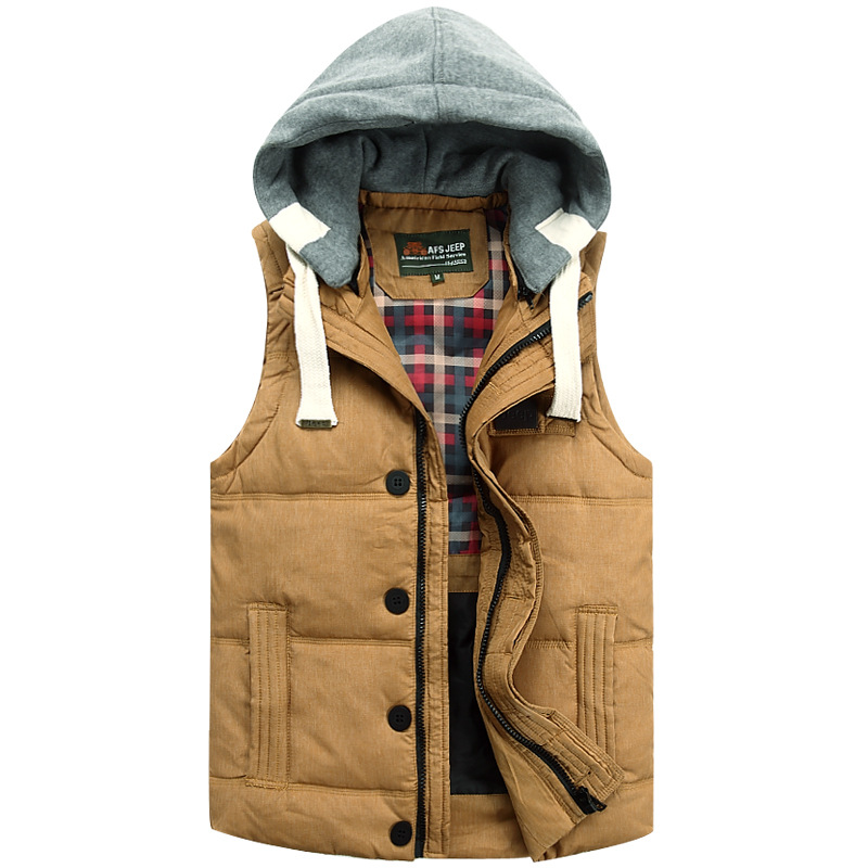 秋冬批发AFSjeep<em>男装</em>马夹加肥加大加厚<em>羽绒马</em>