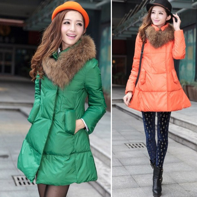 <em>韩版冬装</em>2013女装新款羽绒服 中长修身<em>棉衣</em>毛