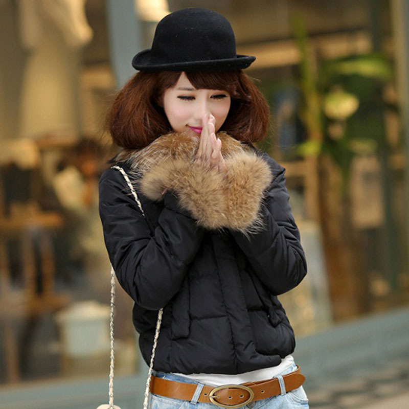 网络代理 支持一件代发 冬款女装貉子毛领羽绒