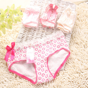 <em>内裤</em>-性感花边少女内裤 <em>女式纯棉</em>三角<em>低腰内裤</em>