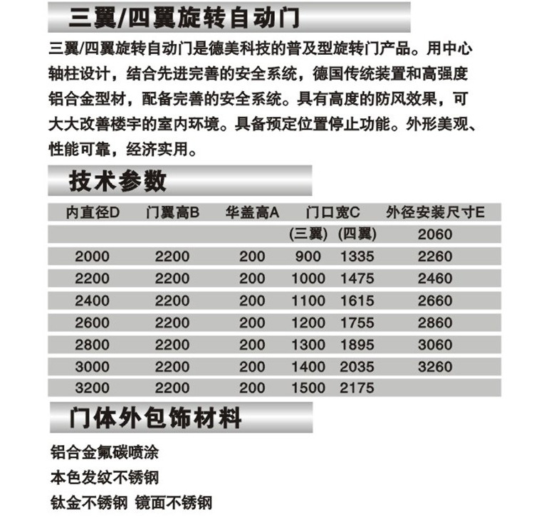 【实体批发】智慧型控制安全可靠高效率节约能源 旋转门