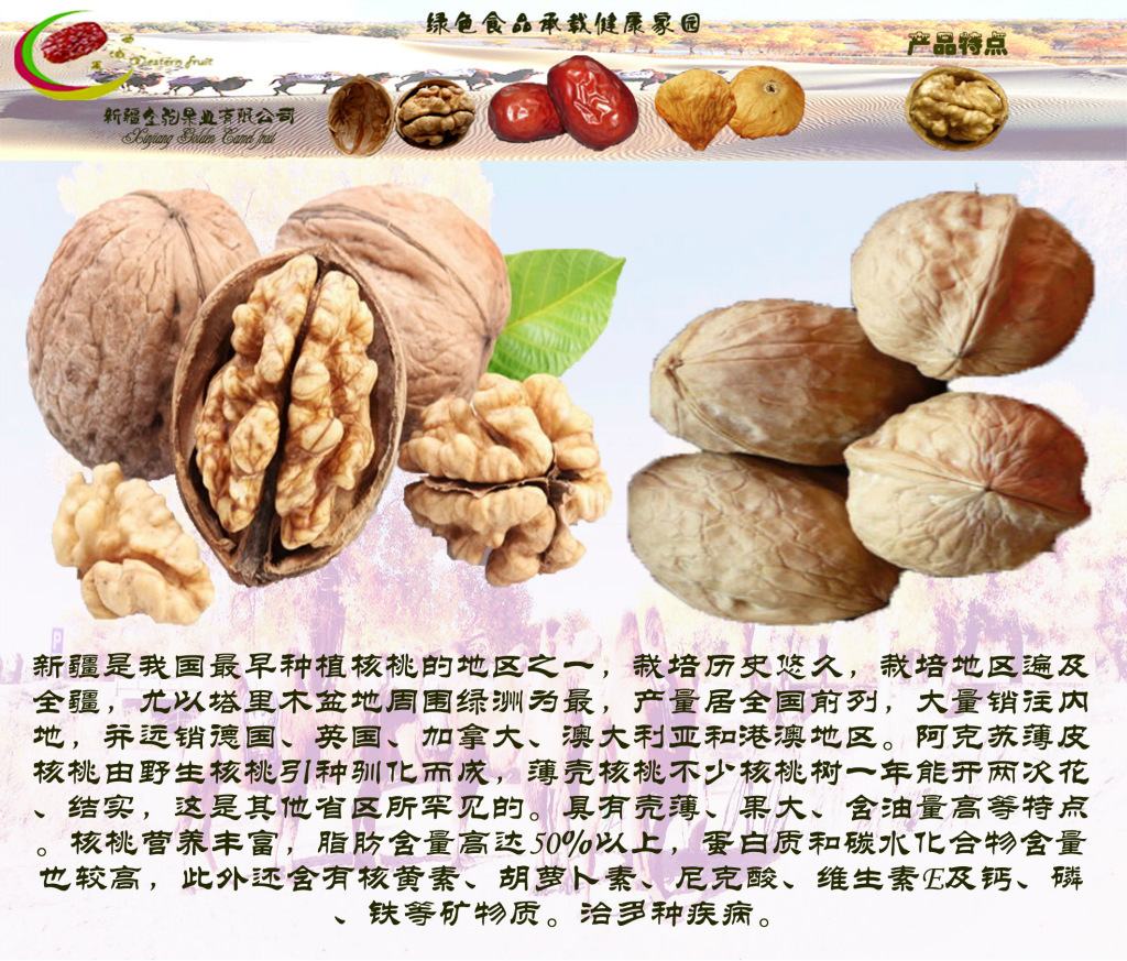 薄皮核桃批发 新疆薄皮核桃 新二薄皮核桃 阿克