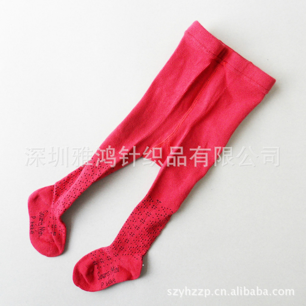 【深圳袜厂出口订做全棉提花儿童连袜裤 供应