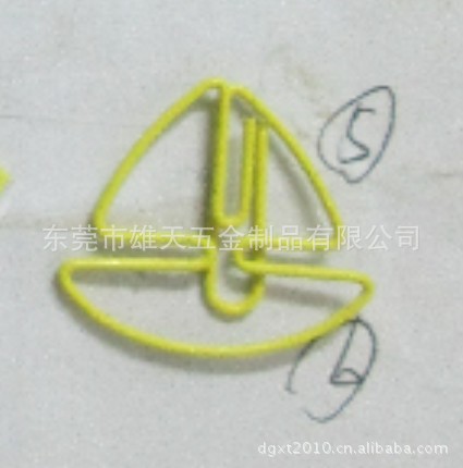 包塑线回形针 铁线，包塑铁线帆船船锚造型回形针