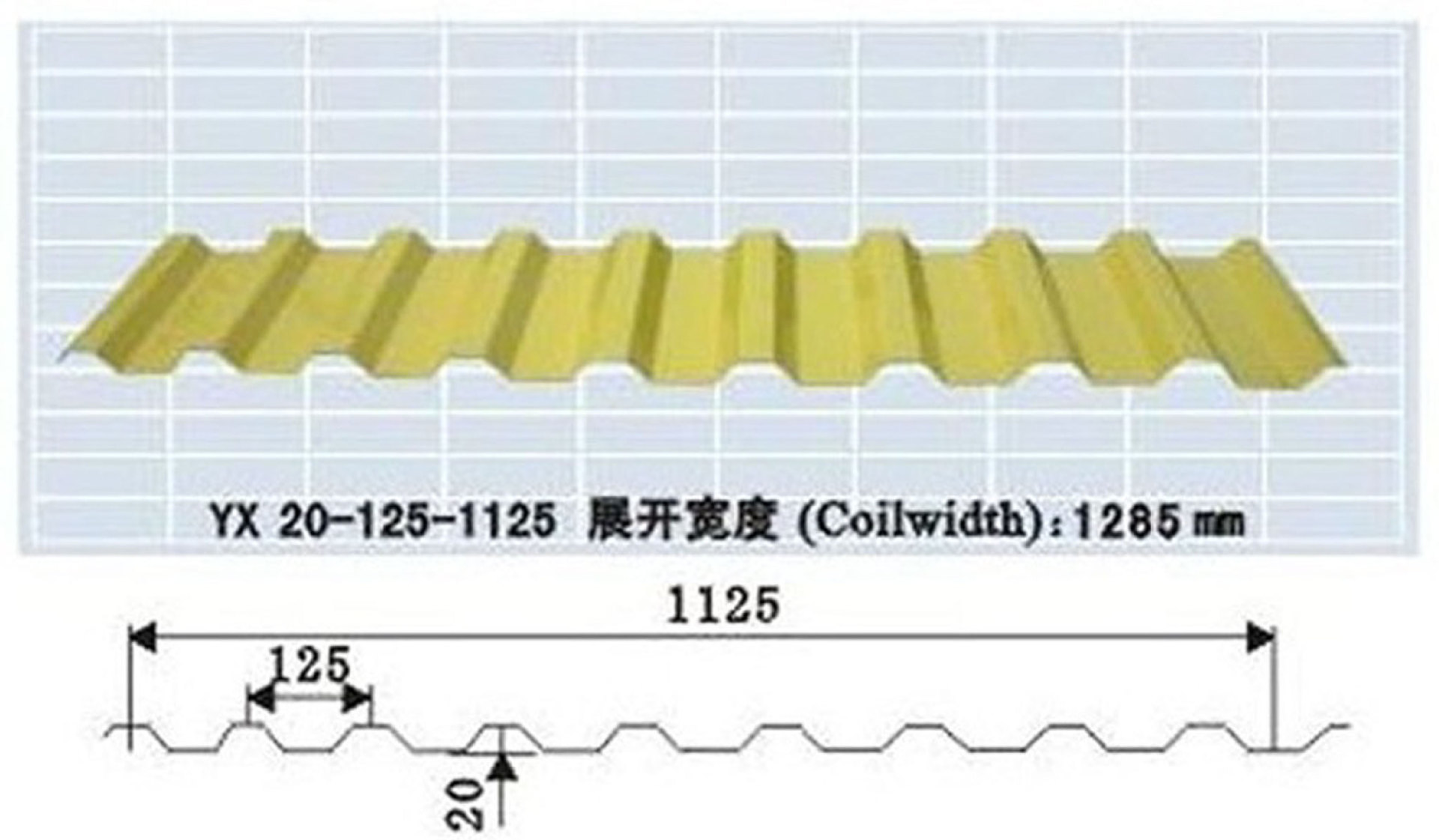 墙面板YX20-125-1125