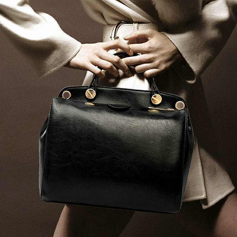 新款韩版双面复古时尚公文包油皮<em>女包</em>单肩斜跨