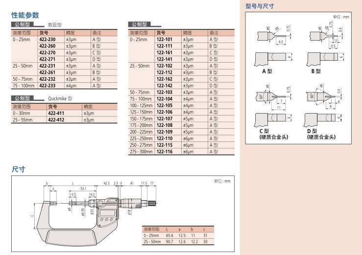 千分尺-供应日本三丰 薄片型千分尺-千分尺尽在