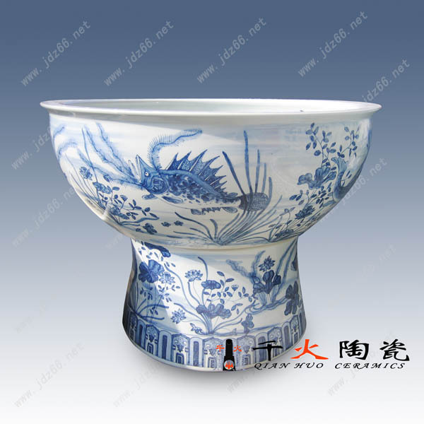 34青花游鱼陶瓷大缸DJDG00429034-D83H85