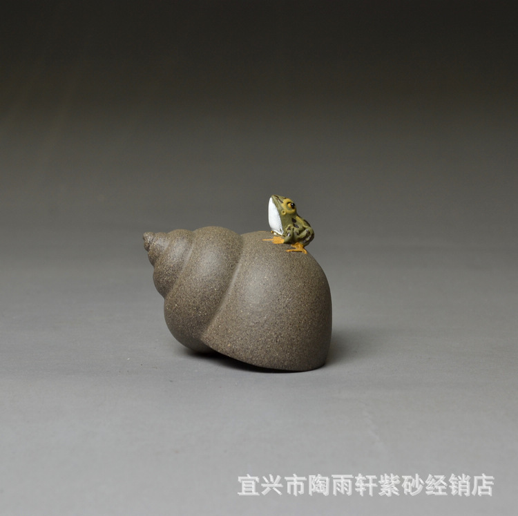 供应田螺青蛙*紫砂摆件*茶宠*茶玩*宜兴紫砂杂件*雕塑*摆件厂家混批