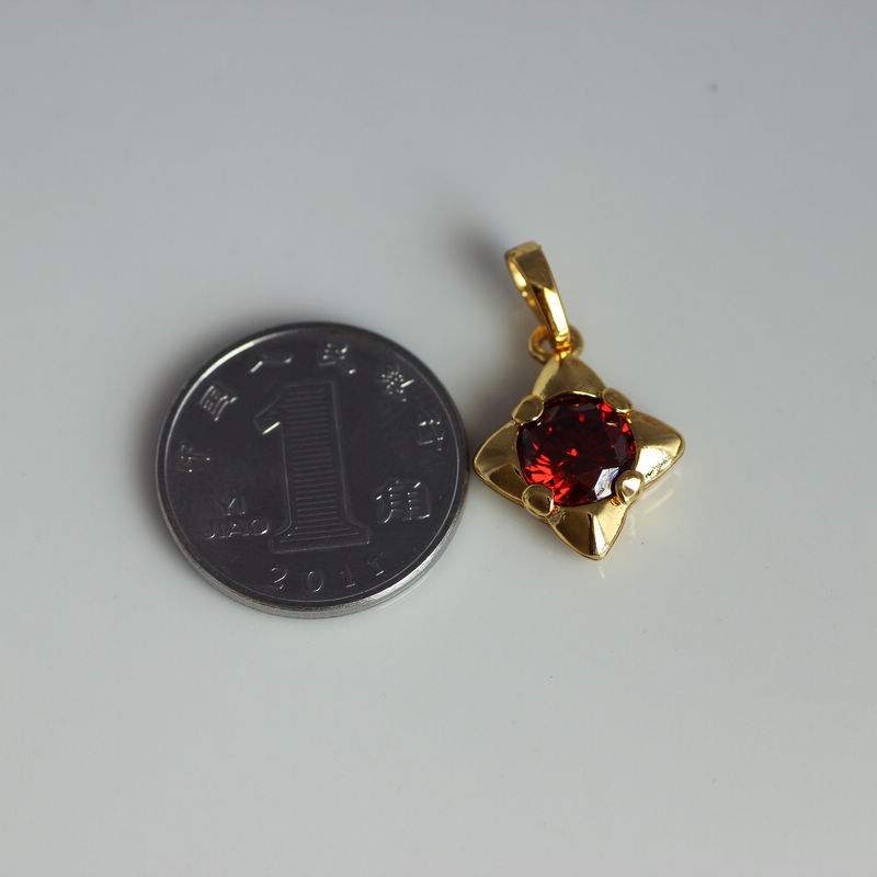 【PB029 电镀真金锆石项坠 启明星珠宝吊坠】