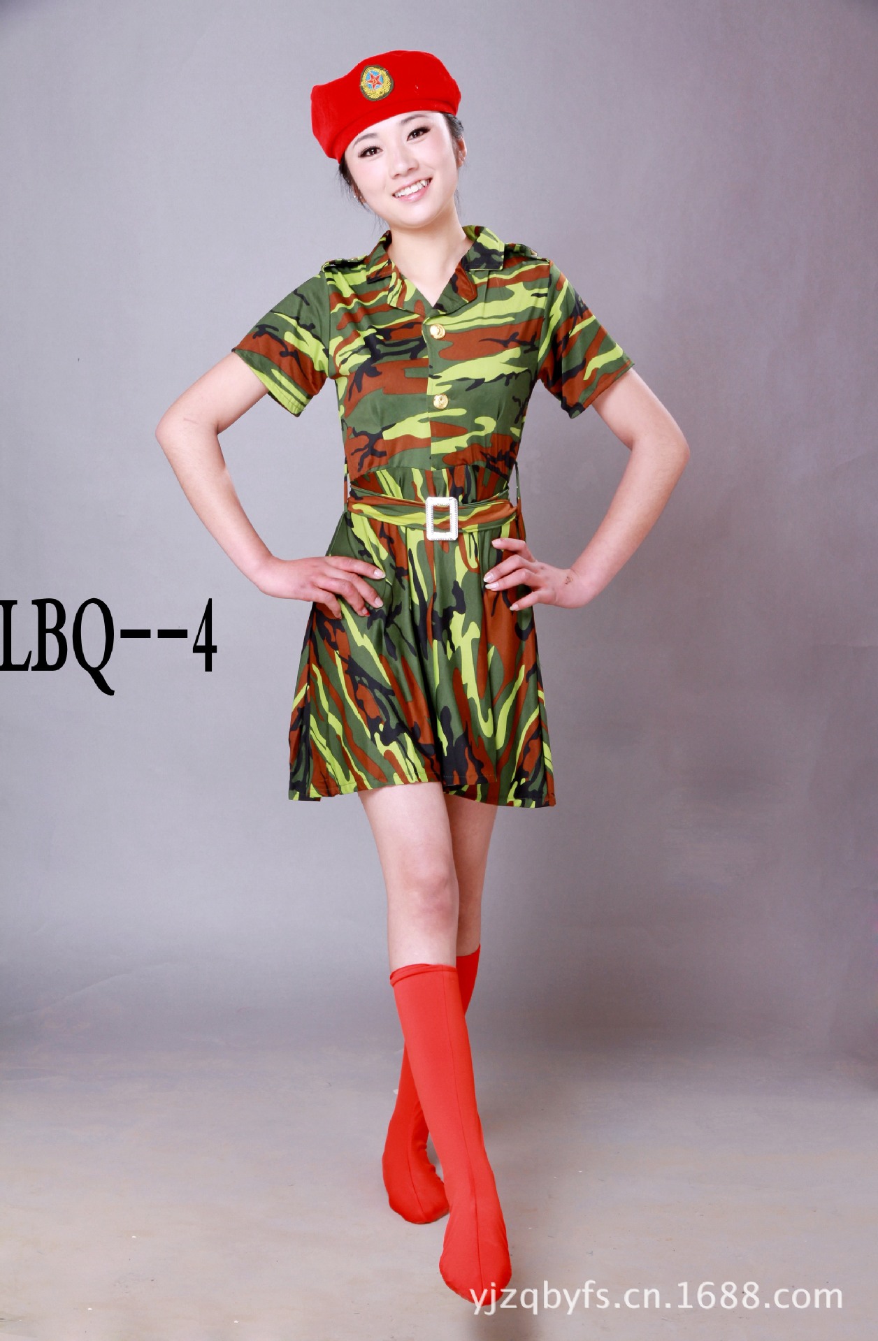 成人军旅舞蹈<em>演出</em>服饰/舞台<em>表演</em>服装/<em>女兵</em>服装