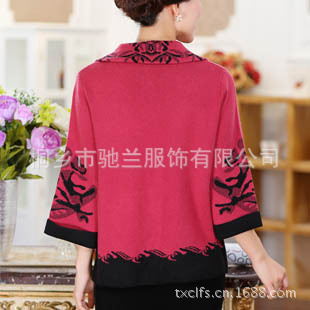 2013秋冬季韩版中老年外套针织妈妈装羊毛衫