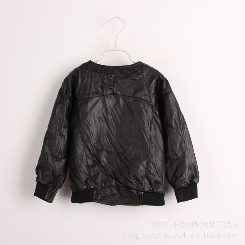 秋冬新款 欧美大牌<em>儿童皮衣外套</em> 外贸童装<em>批发</em>