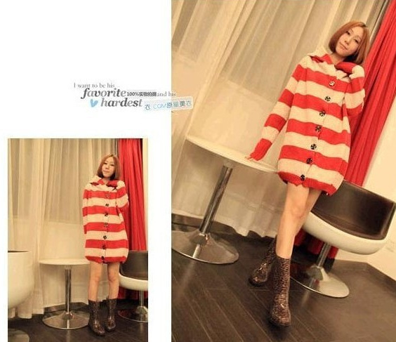 【2013秋冬女装<em>加绒加厚</em>毛衣外套羊毛衫连帽