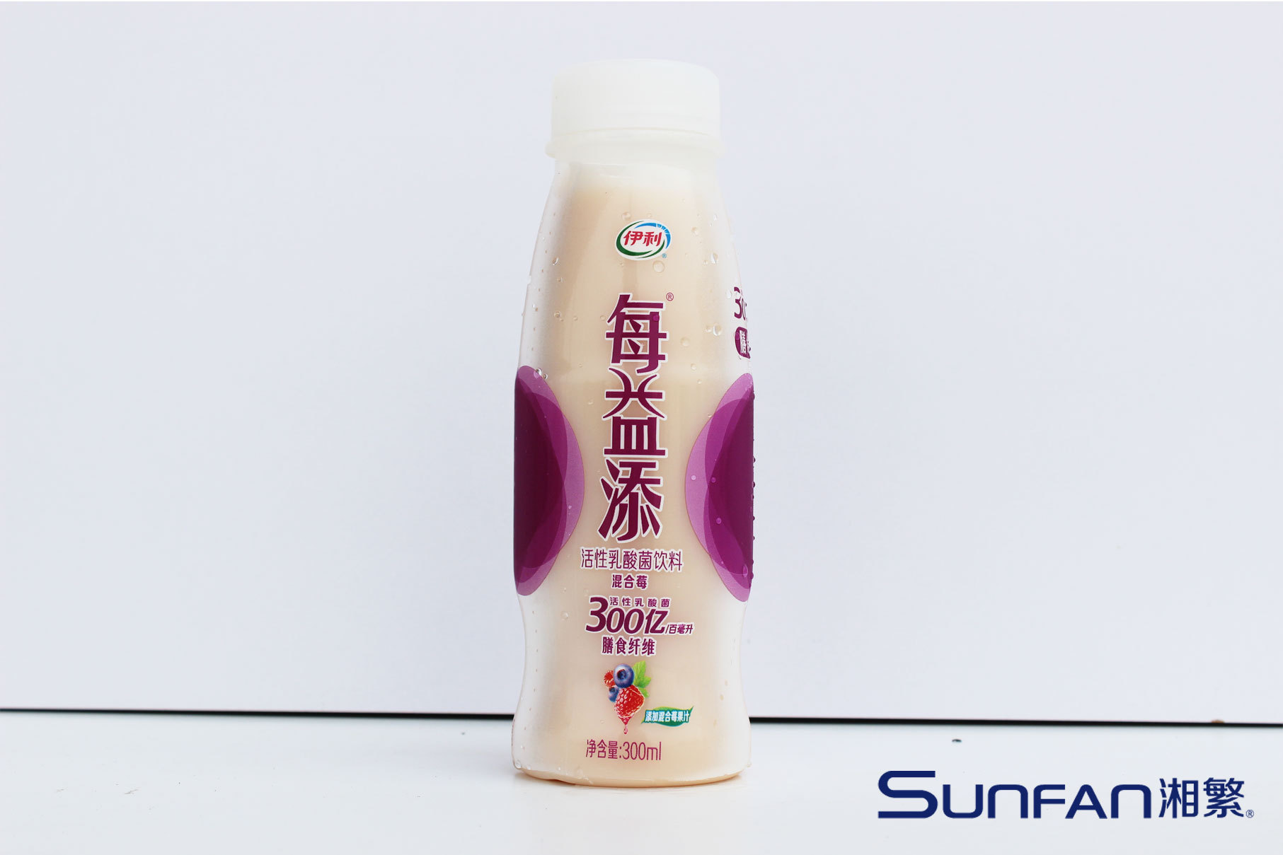 伊利每益添活性乳酸菌饮料混合莓口味350ml*20瓶整箱长沙批发直送