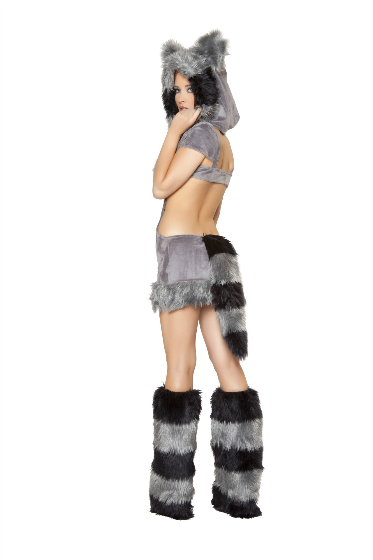 【3397新款含尾巴连体狐狸装万圣节<em>服装长毛</em>