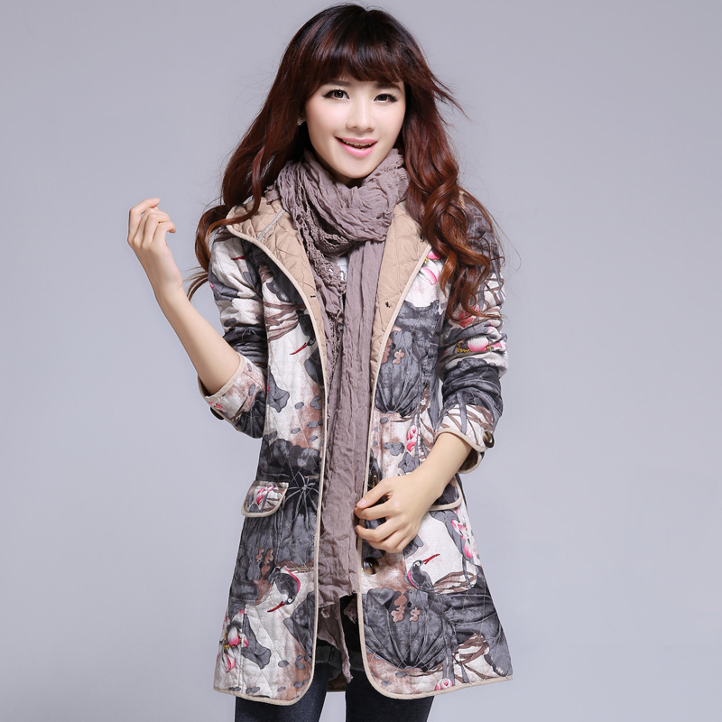 2013秋冬新款<em>中</em>长款<em>韩版棉袄棉衣女冬装</em>外套